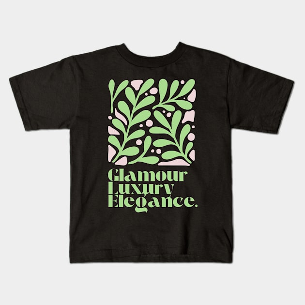 Glamour Luxury Elegance Flowers Kids T-Shirt by Missionslice 